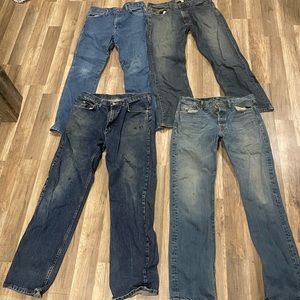 Vintage Levi and Wrangler Jeans